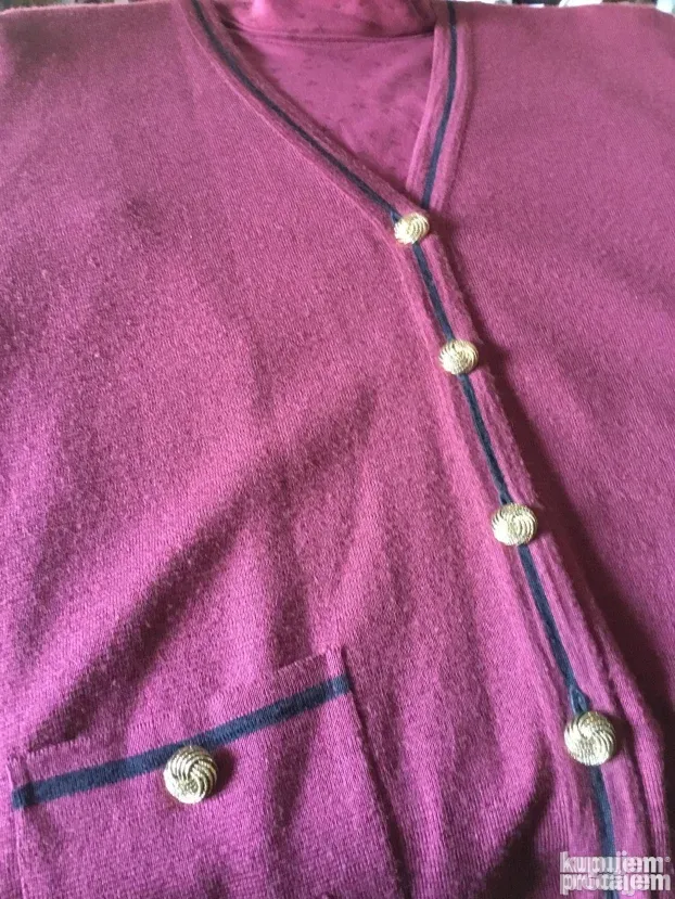 DŽEMPER i ROLKA ženski, kvalitet,vuna i pamuk,bordo,br 48,UK