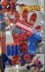 Rukavica i igračka pištolj Spajdermen sa mekanim metkićima