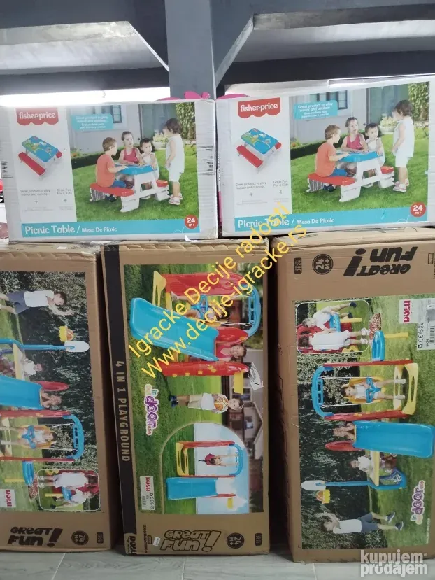 Set tobogan, ljuljaska i kos dolu 4u1
