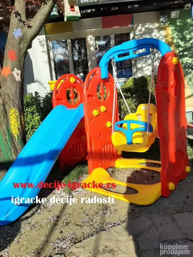 Set tobogan, ljuljaska i kos dolu 4u1