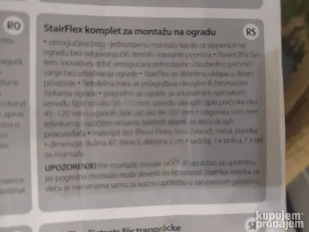 Dodatak za zastitna ogradicu