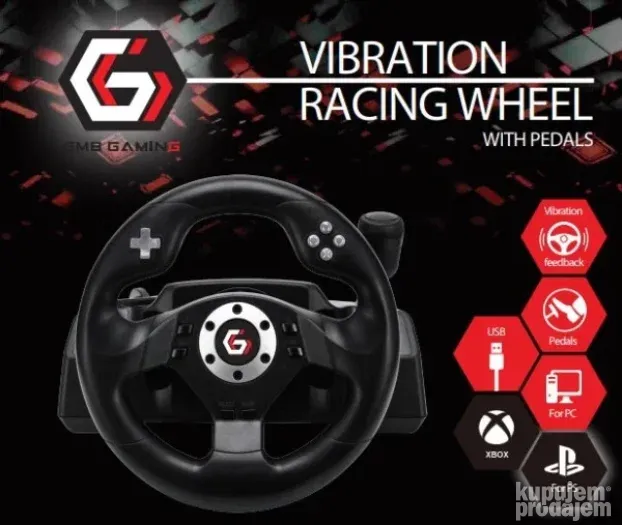 Volan i pedale 7u1 PC, PS, Xbox360, XboxOne, Switch, Android