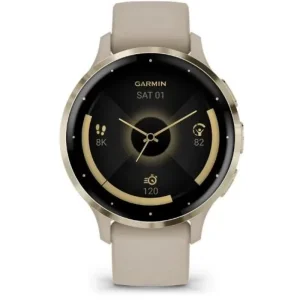 GARMIN Venu 3S francia szurke kremarany silicone strap