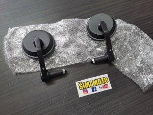 Retrovizori univerzalni M8 na tegove kormana mat crni China