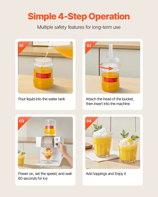 Masina Za Pahuljasti Led Drobljenje Leda 80kg/24h vv