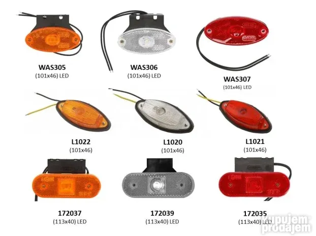 Gabarit bocni, prednji, zadnji, zuti, beli, crveni