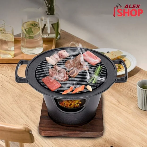 Mini roštilj bez dima sklopivi, prenosivi i idealan za sva