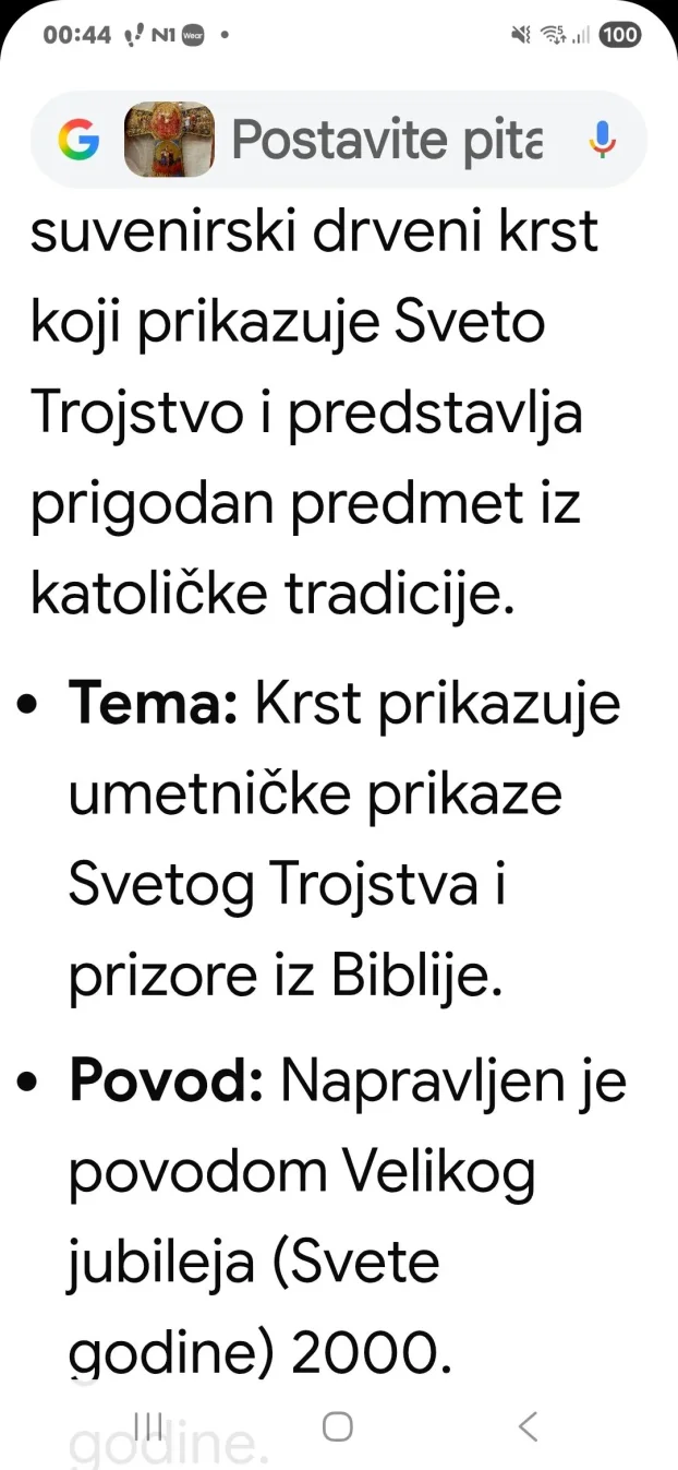 Krst sveto trojstvo, kupljen u vatikanu 2000-te godine