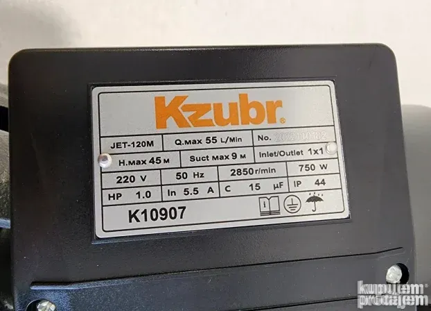 Pumpa za vodu KZUBR / JET-120M / 0.75 kW
