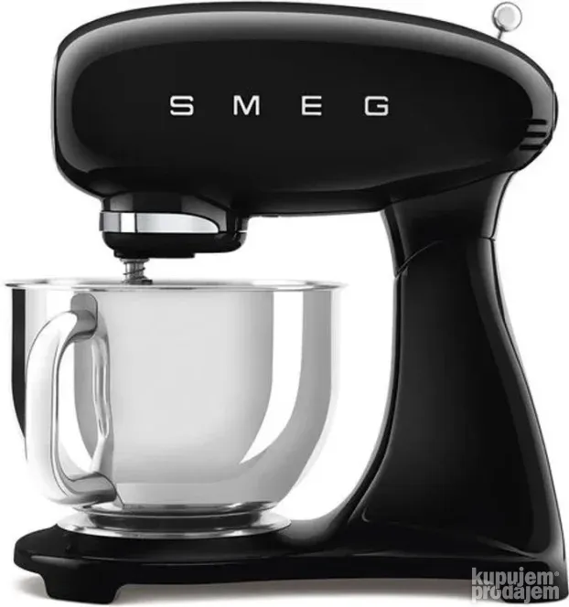 SMEG 50'S RETRO STYLE 4.8 l black with stainless steel tiss