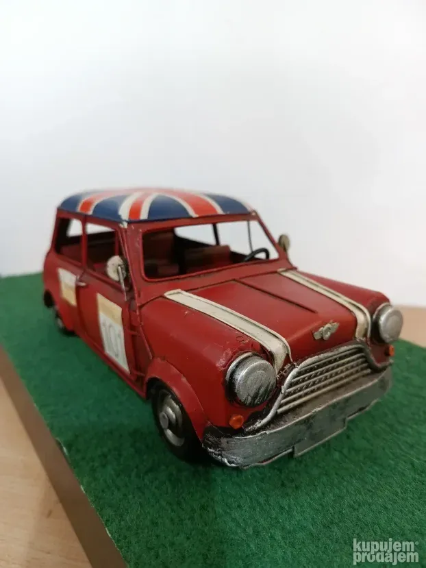 Mini Cooper with British flag Metalni model minija