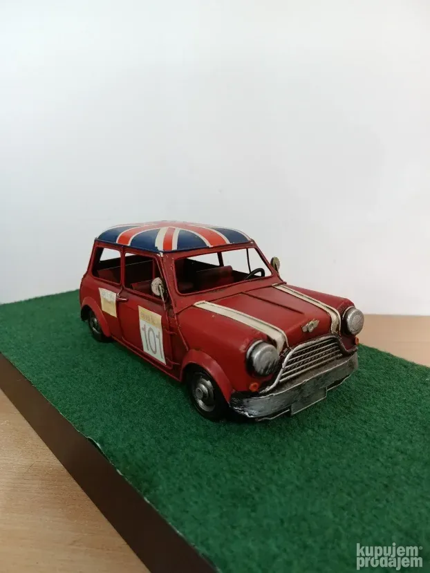 Mini Cooper with British flag Metalni model minija
