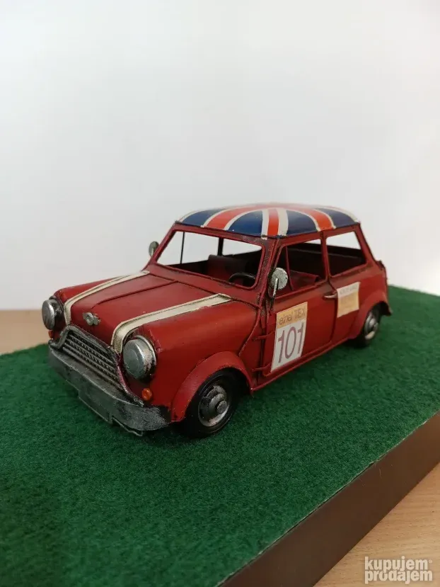 Mini Cooper with British flag Metalni model minija