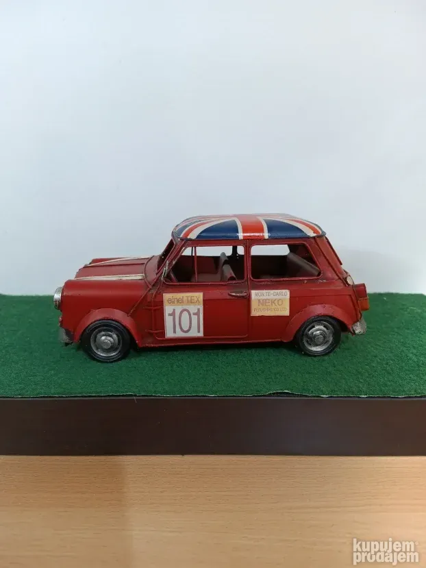 Mini Cooper with British flag Metalni model minija