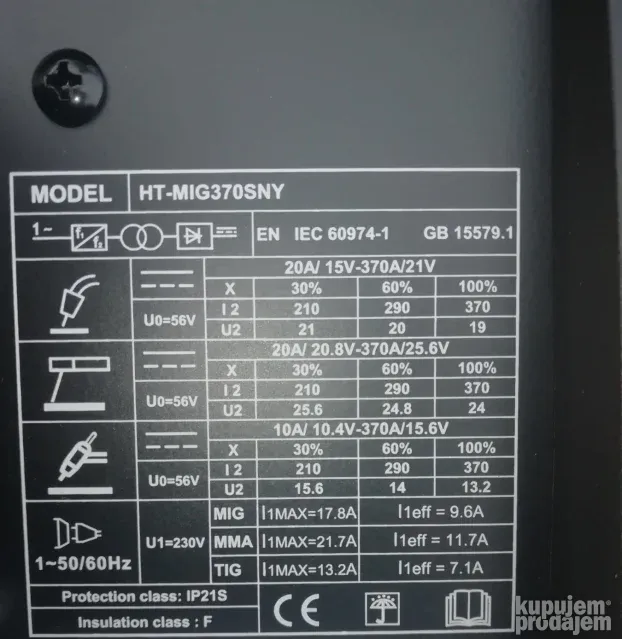 HT-MIG370SNY CO2/MMA/TIG LIFT Hitman 370A na lageru!