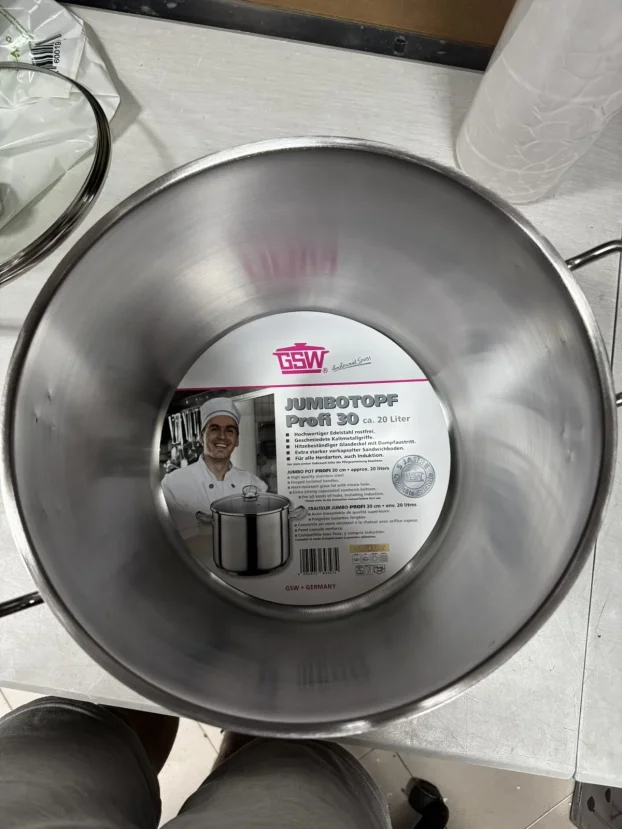Profesionalna indukciona Serpa/lonac sa poklopcem 20L -GSW