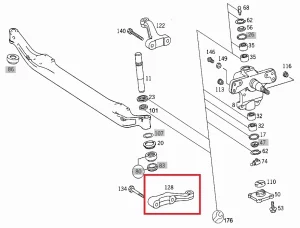 Nosac poprecne spone levi MERCEDES BENZ ATEGO
