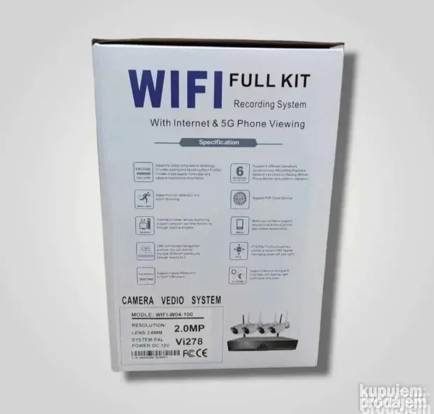 VIDEO nadzor - Bežični WiFi full kamere kit HD 4K