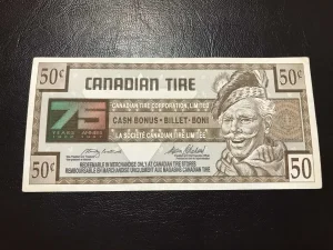 Canadian tire.50 centi.