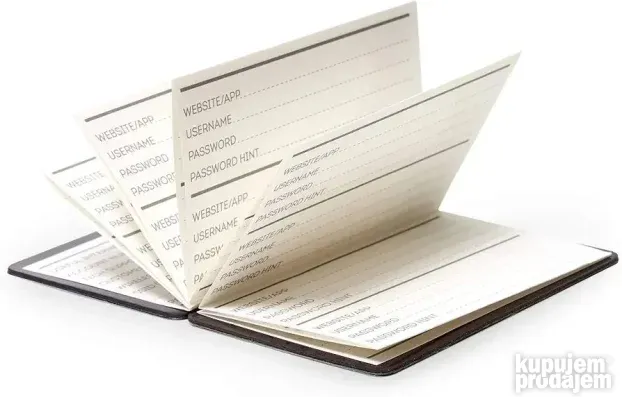 -Legami, Knjiga za organizovanje korisničkih imena i lozinki