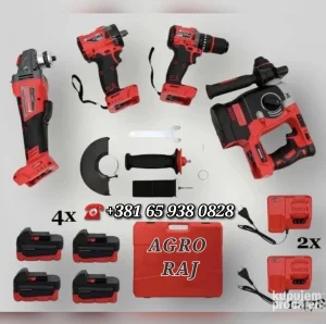 Milwaukee aku set 4u1 (Aku hilti, srafilica, udarni odvijac)