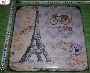 Retro dekorativna limena metalna tabla 30cm x 30cm