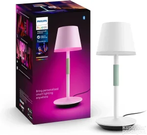 Philips Hue Go stona lampa, bela
