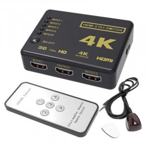 HDMI 5port switch 4K UltraHD 5-port ulaz 1izl svič daljinski