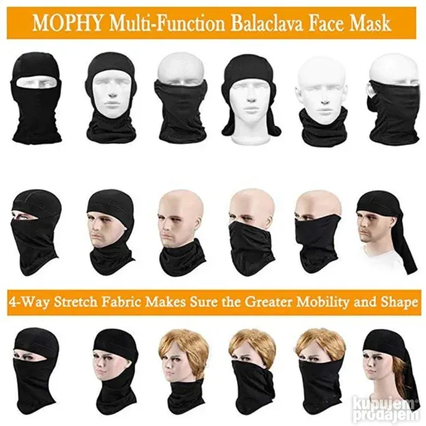 Balaklava fantomka podkapa potkapa maska za lice r