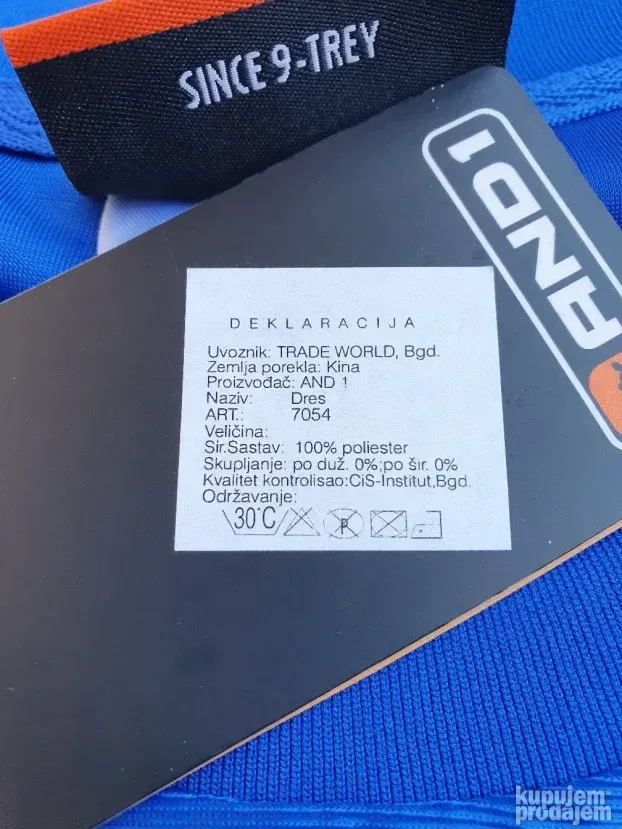 AND1 dres majica i donji deo trenerke L veličina NOVO