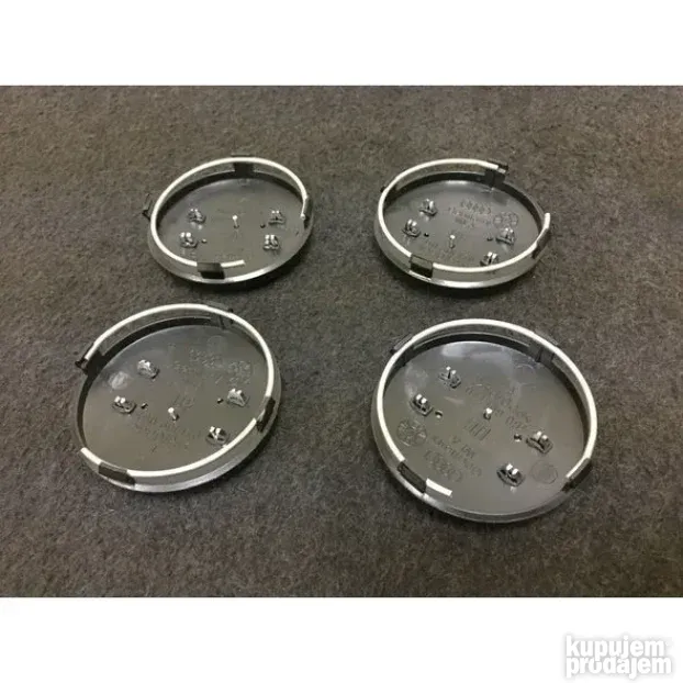 Čepovi za alufelne Audi- 68mm -CRNI / GRAY- 8D0 601 170
