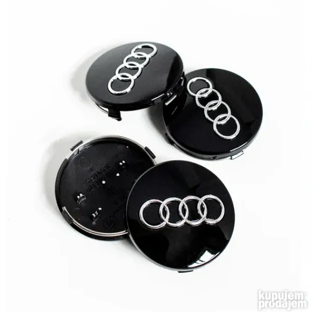 Čepovi za alufelne Audi- 68mm -CRNI / GRAY- 8D0 601 170