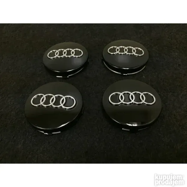 Čepovi za alufelne Audi- 68mm -CRNI / GRAY- 8D0 601 170