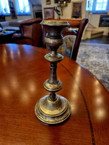 Stari svecnjak, mesing, 21 cm