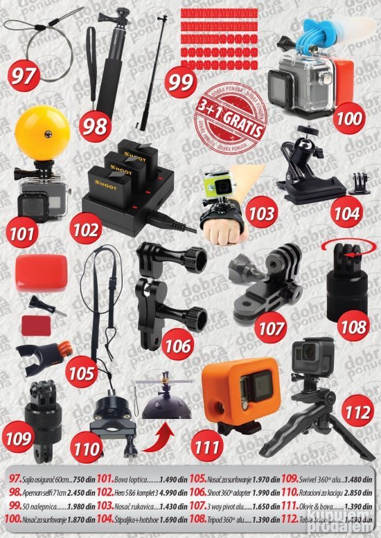 Traka za Glavu GoPro Nosac za Glavu Akcione Kamere TOP 2025