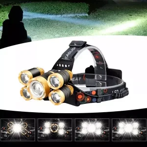 Lampa za glavu Led 5 dioda punjiva-