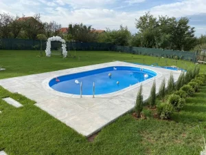 GRE montažni ukopni bazen beli SET 7x3,2x1,5