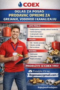 Prodavac opreme za grejanje, vodovod i kanalizaciju