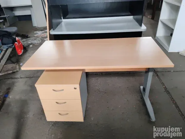 Stolovi kancelarijski sa metalnim postoljem dim 140x70cm