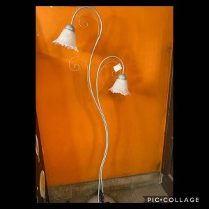 Podne lampe kovano gvozdje 2xE27 SIVA