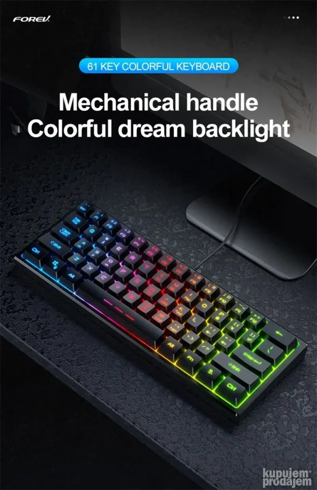 FOREV FV-61 Gaming, RGB, Mechanical feel