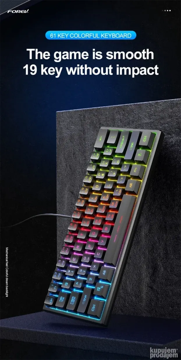 FOREV FV-61 Gaming, RGB, Mechanical feel