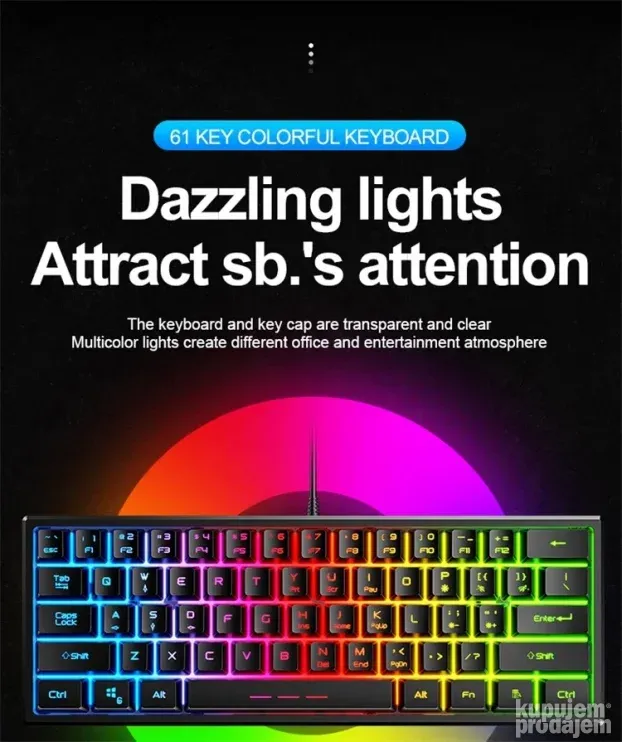 FOREV FV-61 Gaming, RGB, Mechanical feel