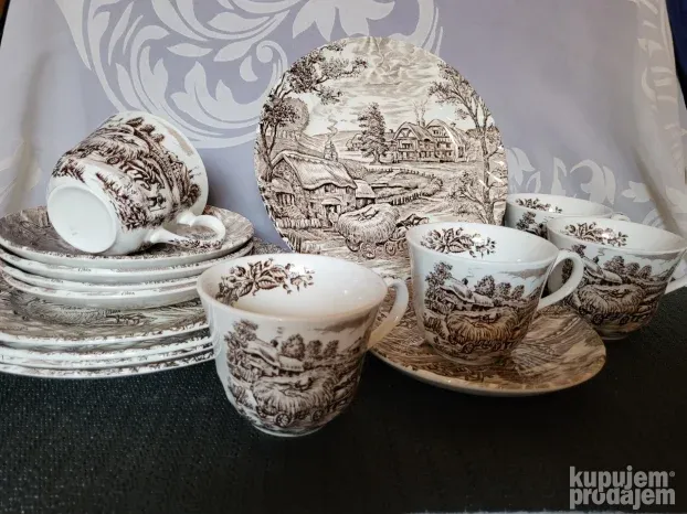 Set Ironstone Staffordshire Engleska 70te.