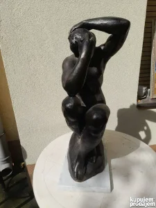 Radeta Stanković Ženski akt gipsana statua masivna