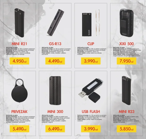 Prisluskivac R21 Bubica Skrivena Digitalni Snimac Glasa 90h