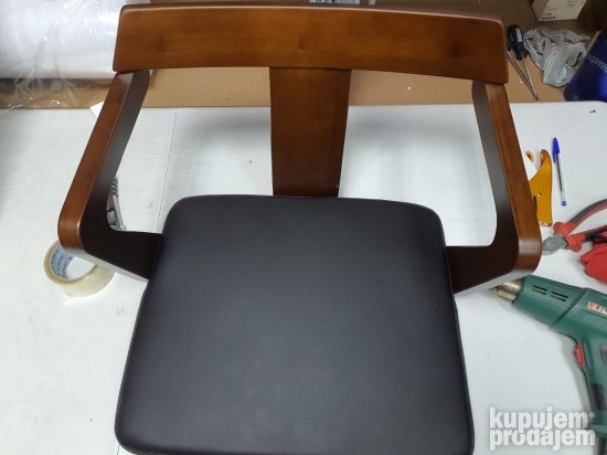 Drvena Stolica + Koza 52x46x76cm - BOBOCHIC