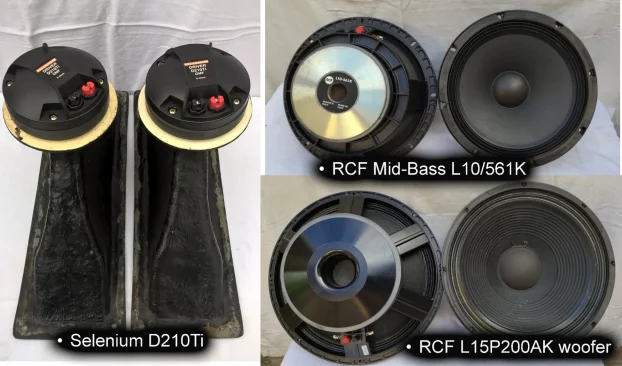 Selenium D210Ti drver & Horn; RCF L10/561K; RCF L15P200AK; R