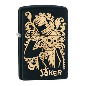 Zippo Upaljač "Joker"  - Crni Mat, Lobanja, Original