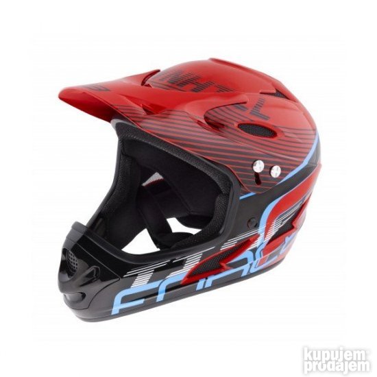 Kaciga FORCE TIGER DOWNHILL crveno-crno-plava